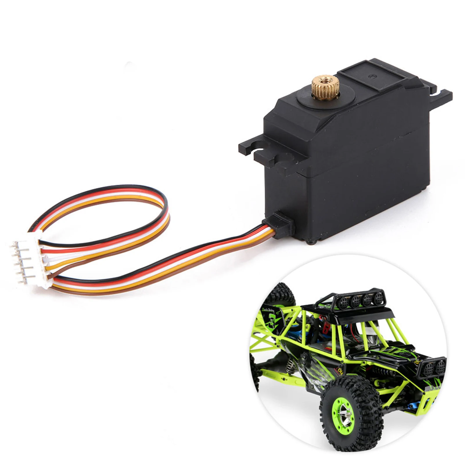 1/12 Servo Plastic Gear Servo Plastic Gear Servo Upgrade Spare Parts Accessory Fit for WLtoys 12428 / 12427 1/12 RC Car RC Servo