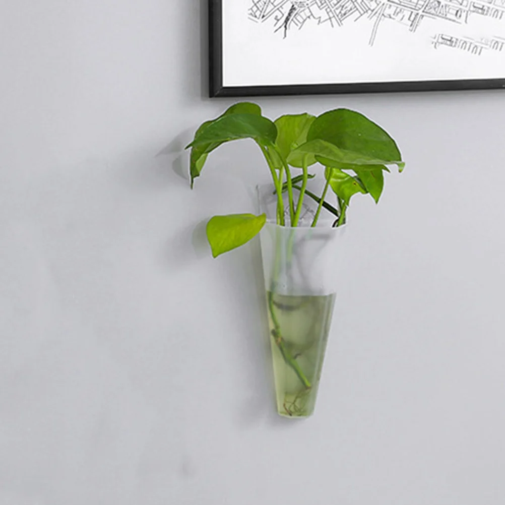 

2pcs Wall Mounted Flower Pot Durable Household Planter Decorative Hanging Pot for Use Modern Garden Decor