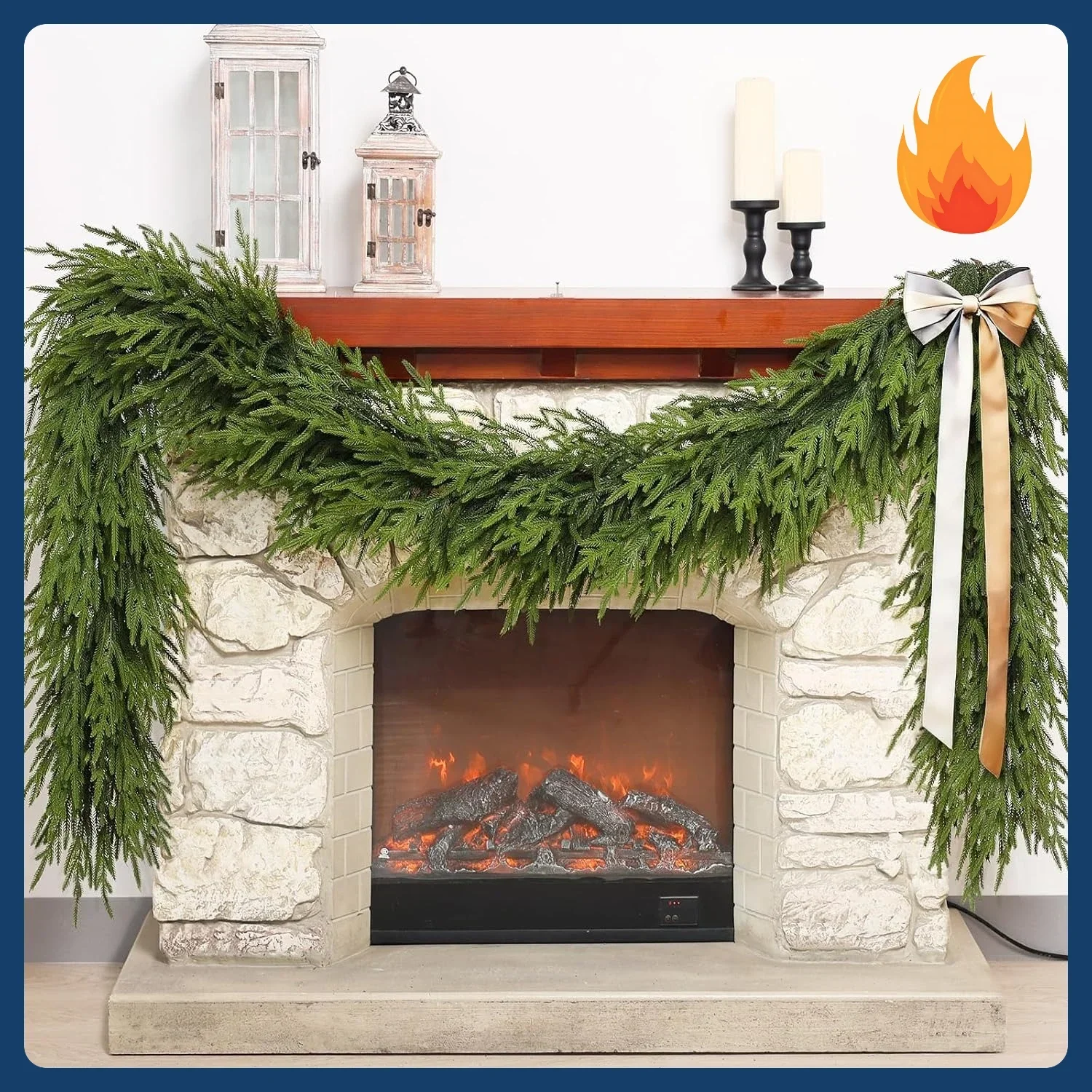 

Скидка! Искусственная гирлянда из сосны Норфолк - имитация рождественской гирлянды, искусственная зеленая гирлянда для камина, стола, лестницы, декоративной полки