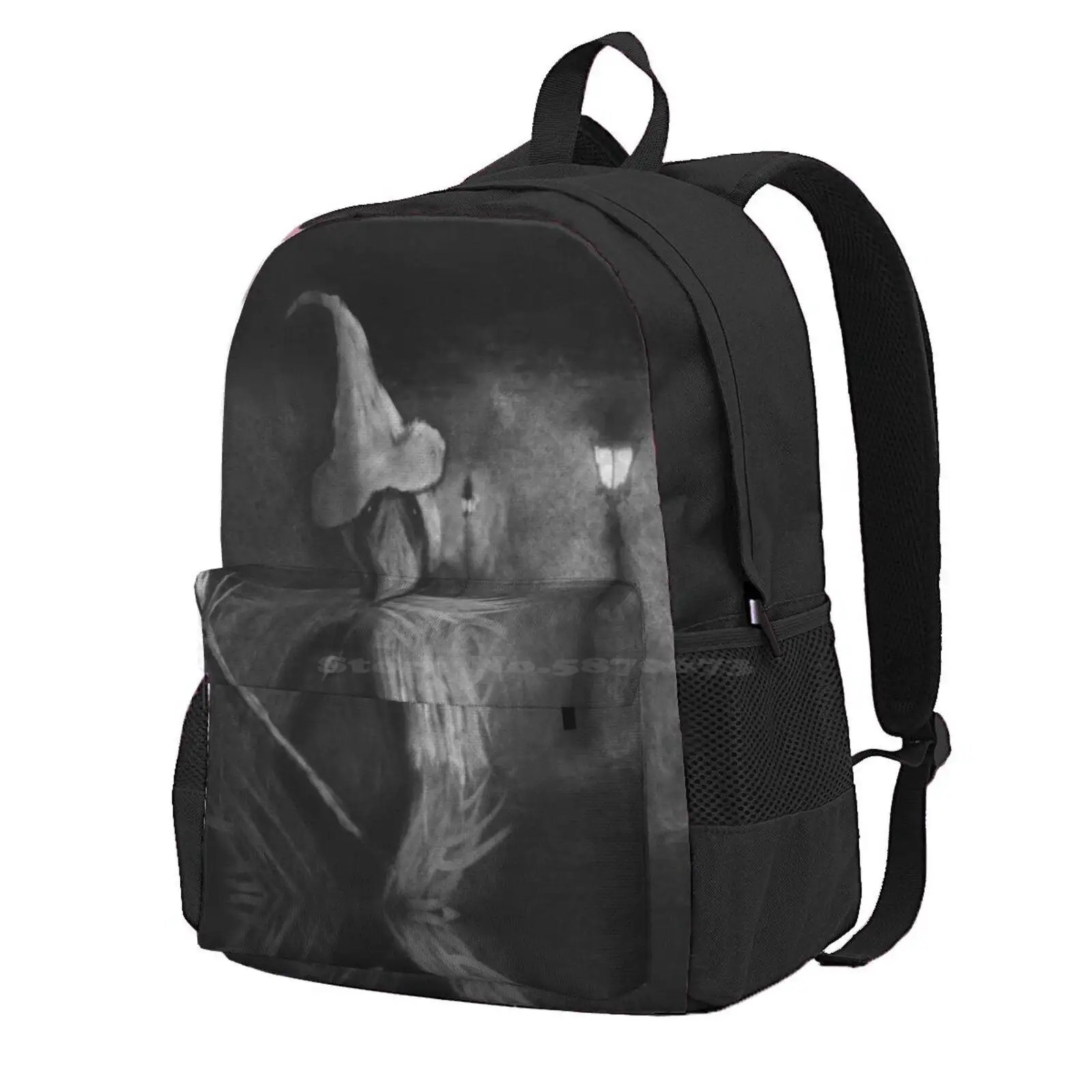 Stygian Phantasm Hot Sale Schoolbag Backpack Fashion Bags Dark Victorian Macabre Plague Doctor Wizard Bird Grayscale Oil Magic