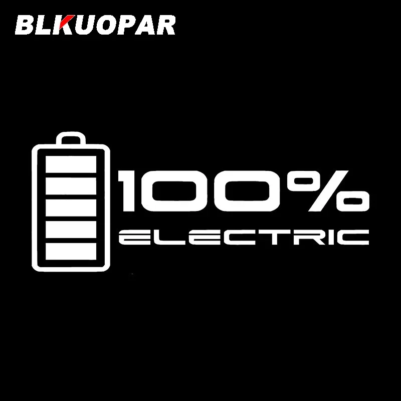 BLKUOPAR Battery Level 100% Car Stickers Electric Decal Occlusion Scratch Die Cut Bumper Windshield Car Accessories