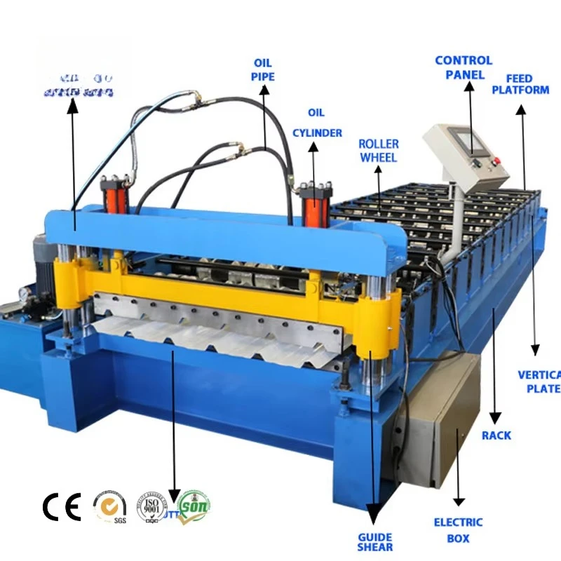 Color Steel Roof Tile Roll Forming Machine Gear Motor Bearing Components for Roofing Sheet Making