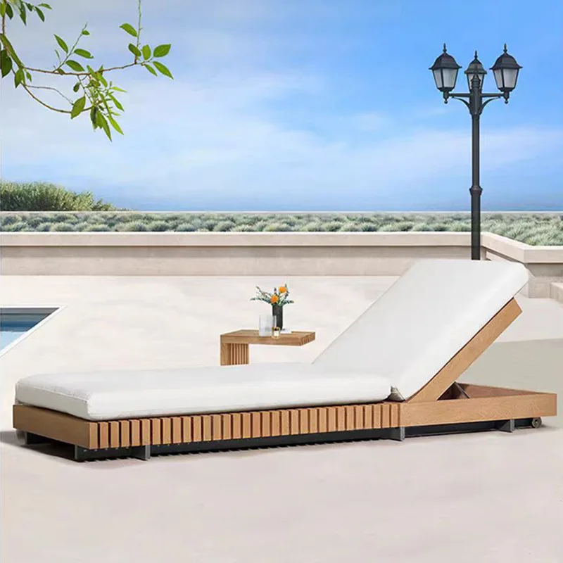 فيلا ترفيهية خارجية مطهرة من الخشب وحوض سباحة على شاطئ البحر #3