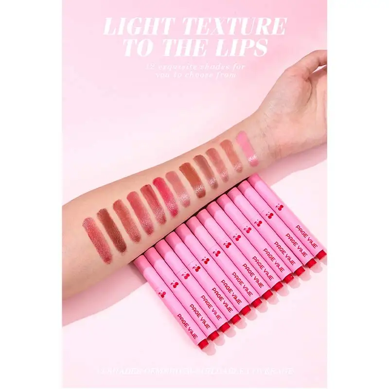 Batom de marca mais vendido, hidratante macio, brilho labial sólido, fácil de aplicar, cor de longa duração, à prova d'água, bálsamo labial para estudantes coreanos