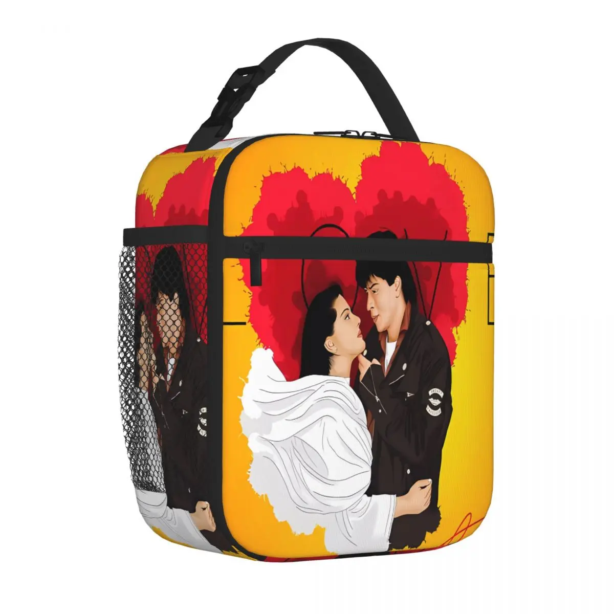 Bestselling Love With Shah Rukh Khan And Kajol Devgan Rainbow Print Food Storage Bag Short Journey Student Lunch Bag