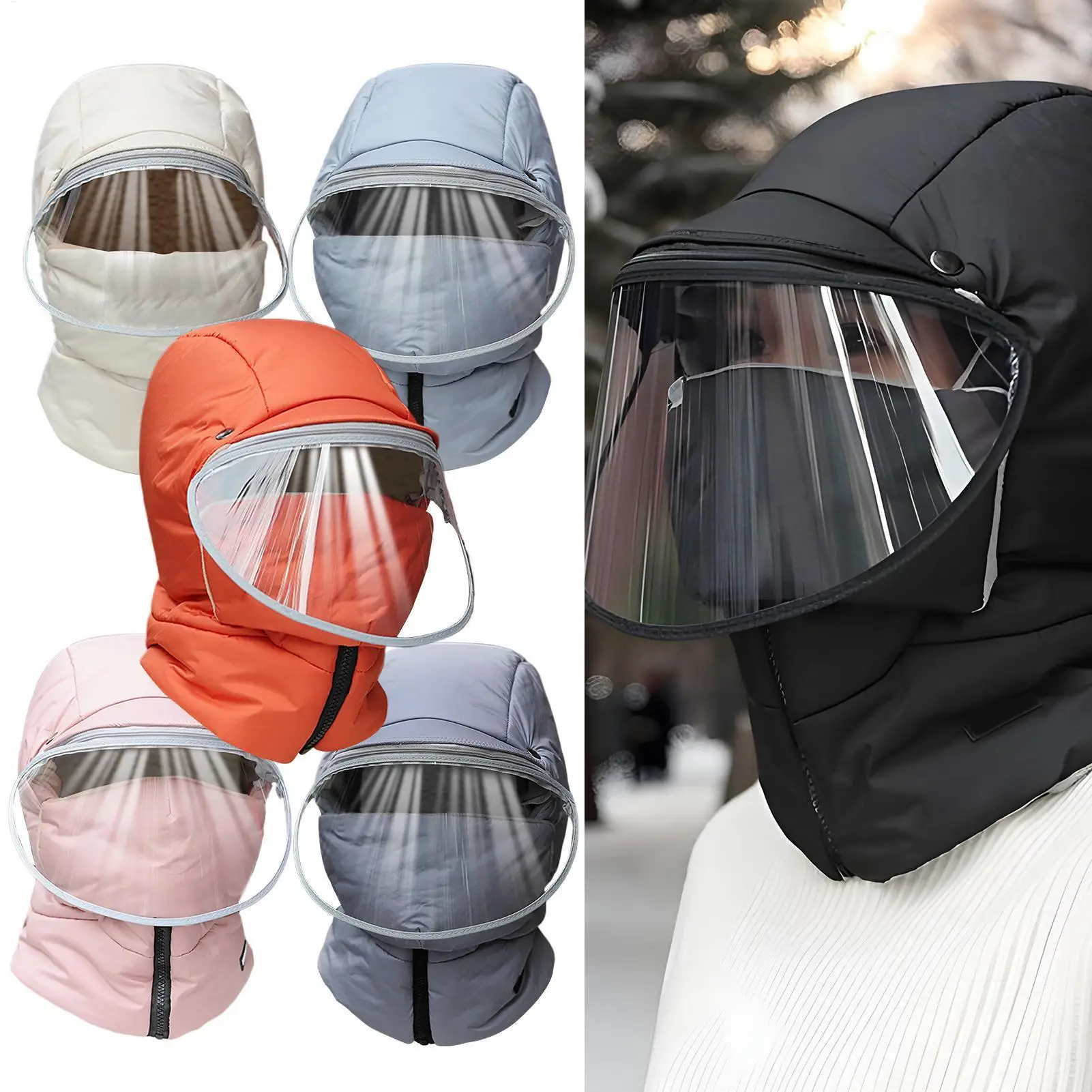 

Winter Face Cover Hood Cold Weather Face Cover Outdoor Riding Face Cover Warm Winter Caps Windproof Cotton Caps Cycling Cold Hat