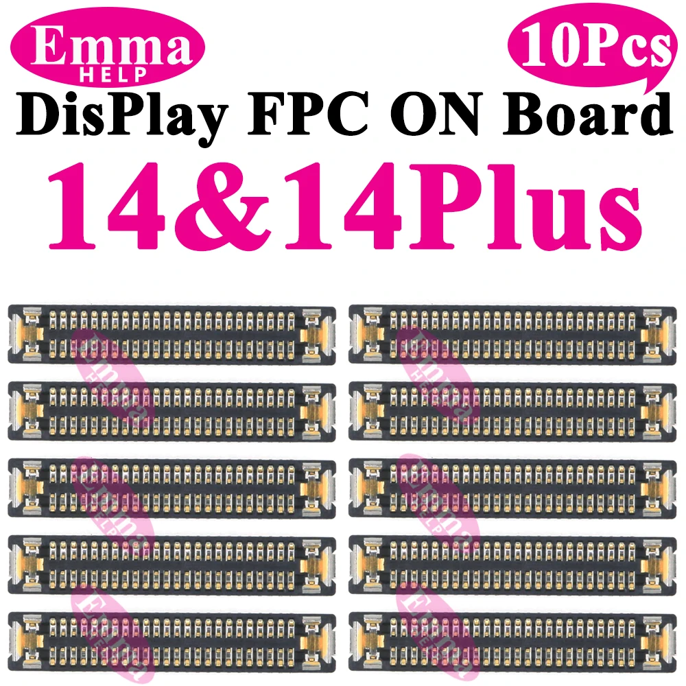 10Pcs LCD Display FPC Connector On Motherboard Screen Logic Board For iPhone 14 13 15 Pro Max Plus 11 12Promax 13Pro XR X XS