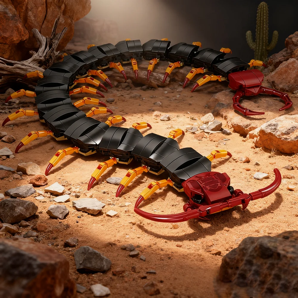 نماذج مخلوقات بيونيك قابلة للجمع - مجموعة بناء MOC من العقرب الحريشي والتريليوبيت، قطع عرض مفصلة للهواة