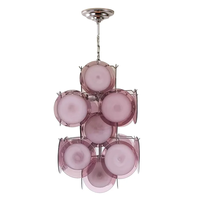 2026 Led Dimmable Flower Glass  Pendant Lights Elegant Home-applicant Art Decor E14 Bulbs For Dining Room Living Room