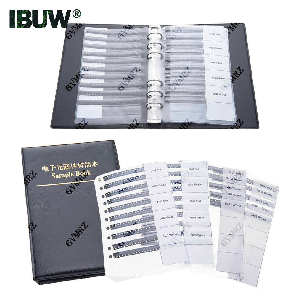 

20 значений, 500/1000 шт. 0402 0603 0805 SMD светодиодный комплект светодиодов, миниатюрный светодиод, красный, белый, желтый, зеленый, синий