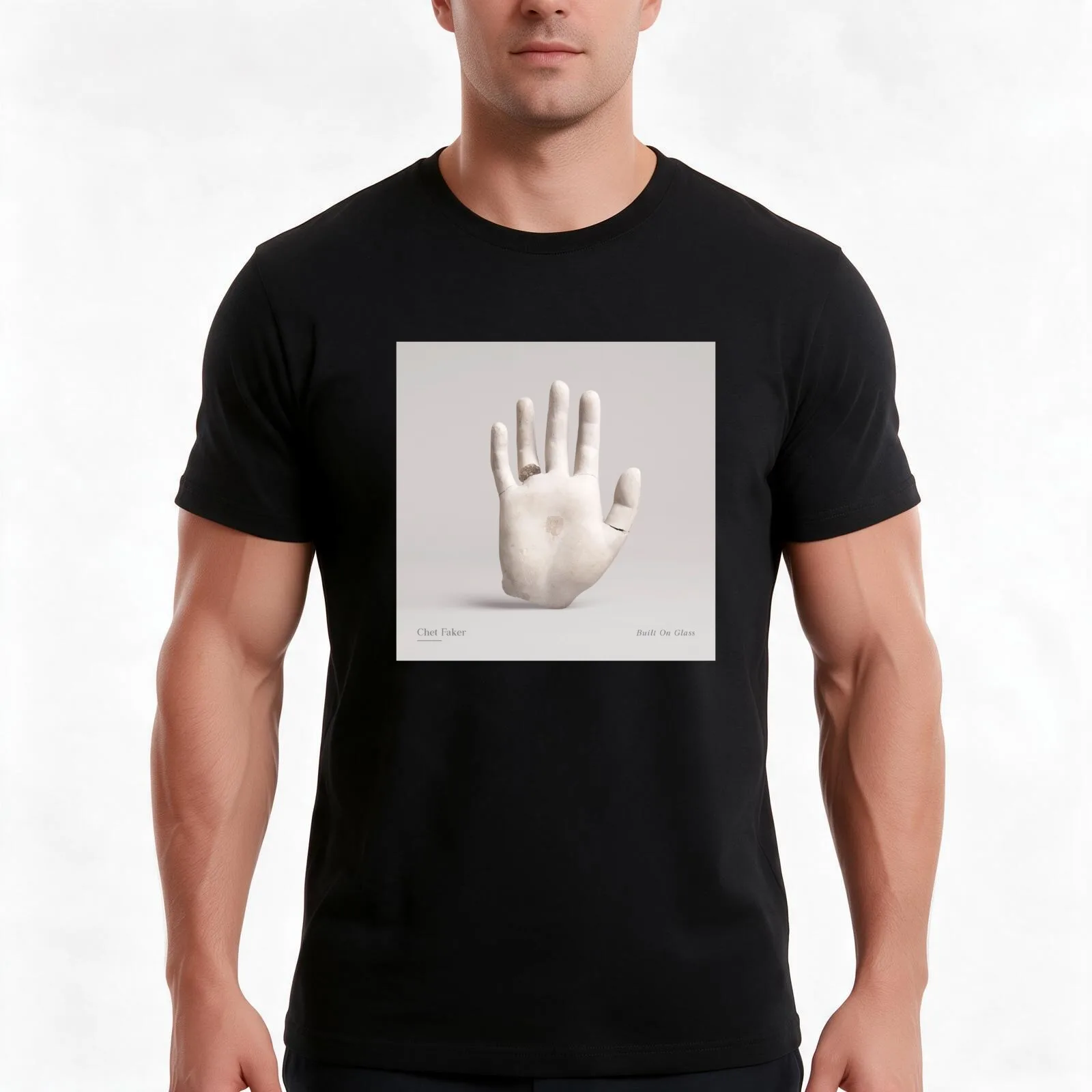 Built On Glass Album Cover T-Shirt, Summer Casual Cotton Tee, Oversized Streetwear Tops, Vintage Graphic Print, Unisex Men Women