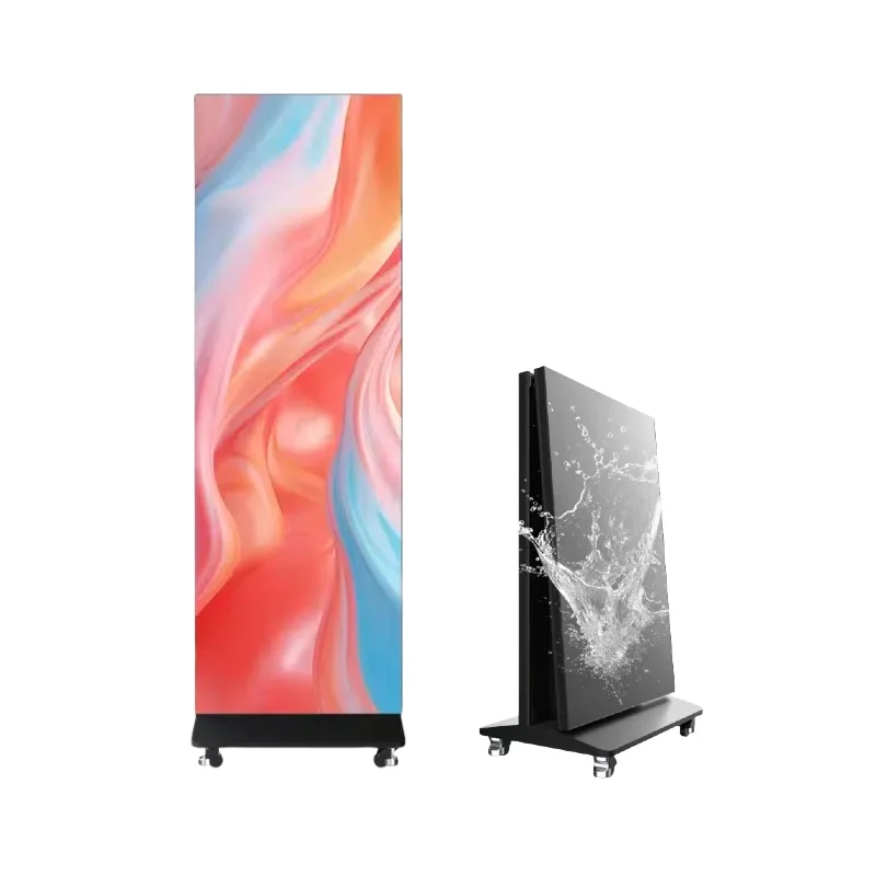 Shopping Mall Digital Signage Moveable Display Folding Screen Wifi Standing Removable Advertising Foldable Led Poster