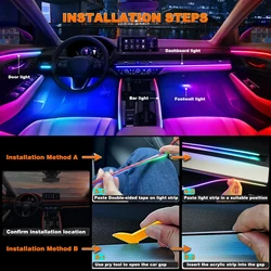 LED Ambient Light Cars Decorations Accessories RGB Neon For Bmw e90 e46 f10 For Audi a3 8p a4 b6 c7 For Mercedes w211 w204 w203