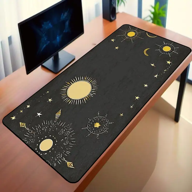 

Sun and Moon Gaming Desk Mat, Non-slip and Waterproof Mouse Pad, Minimalist Office Decoration Mat, The Perfect Gift for Friends.