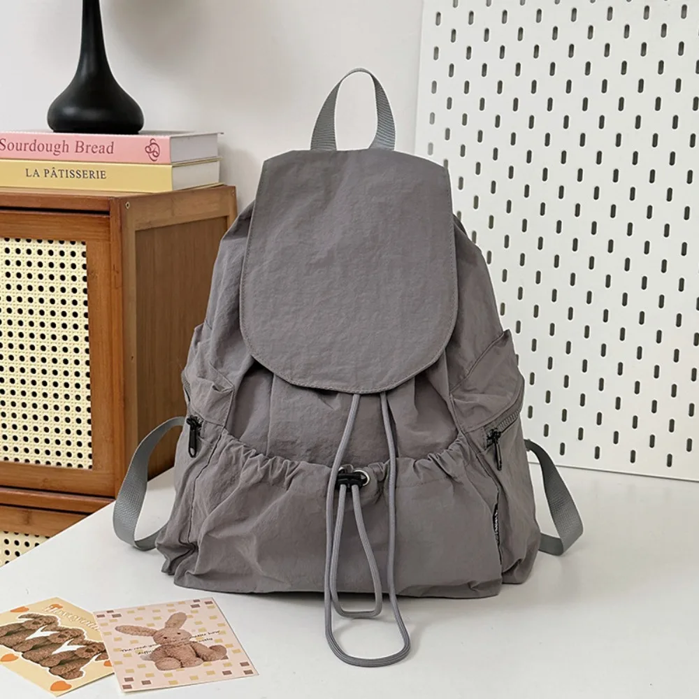 

Модный легкий дорожный рюкзак в корейском стиле, нейлоновый рюкзак на шнурке, большой вместительный водонепроницаемый студенческий школьный рюкзак для подростков