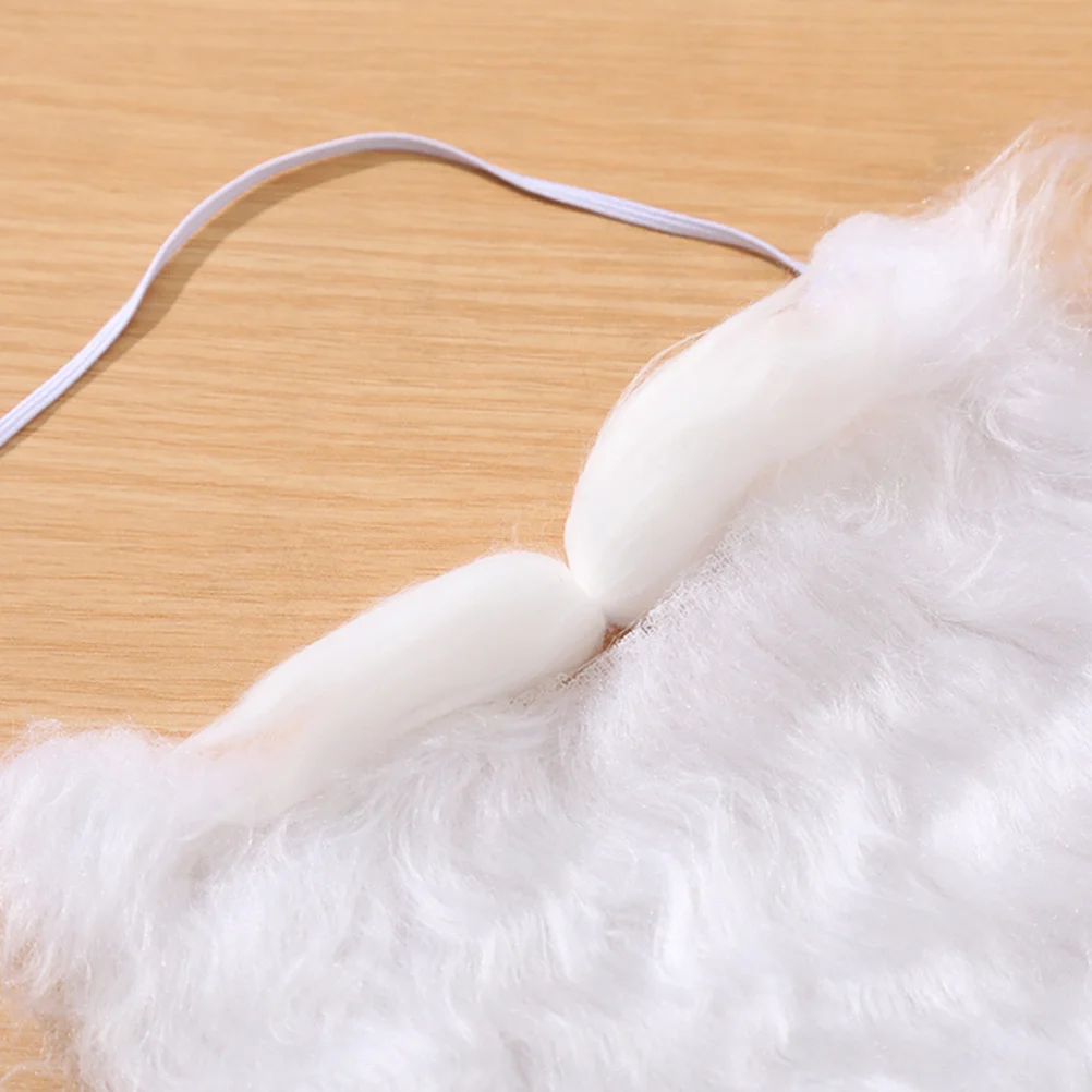 4개 세트 화이트 산타 수염 재미있는 어린이 크리스마스 코스프레 리얼리틱 페이셜 헤어 프로모션 장식