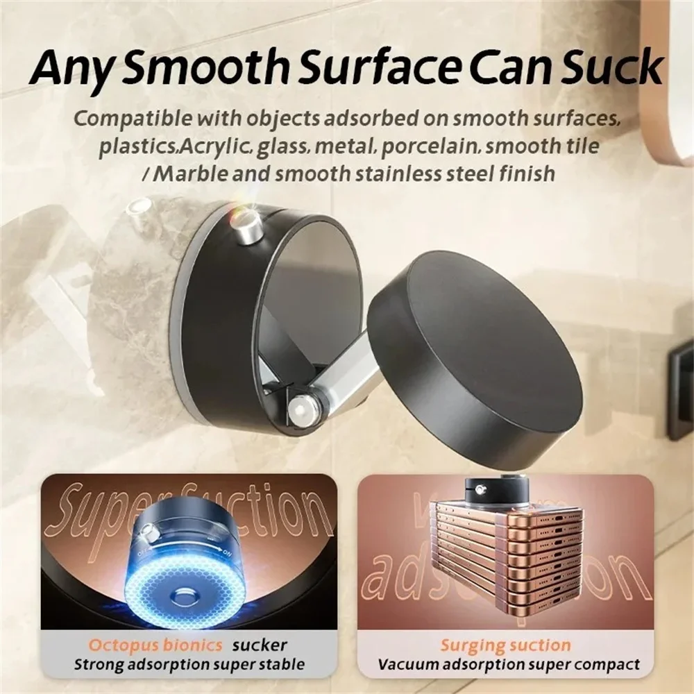 

Portable Adjustable Magnetic Phone Holder Vacuum Bracket with Double-Sided Suction Cup for All Smartphones Lazy Stand