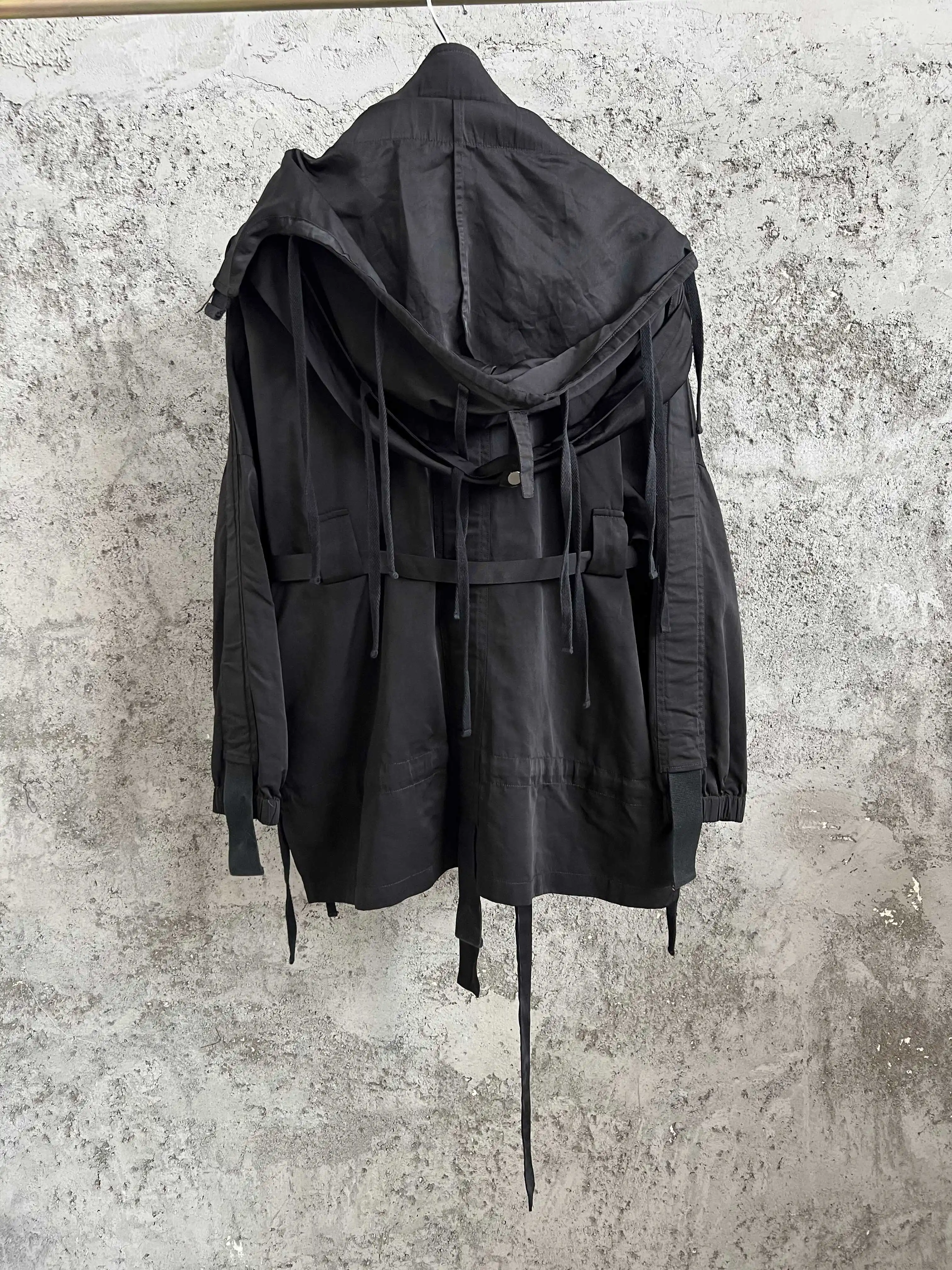 سترة TOP-YAMAMOTO Air Force Pilot مهدب سترة المظلة ملابس رجالية #3