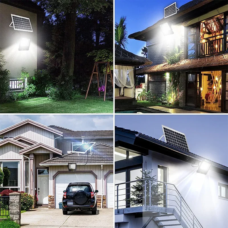 2000W LED Flood Lamp Solar Lights Outdoor Garden LED Refletor Buildings Sunlight Waterproof Lamp Spotlight Emergency Wall Light