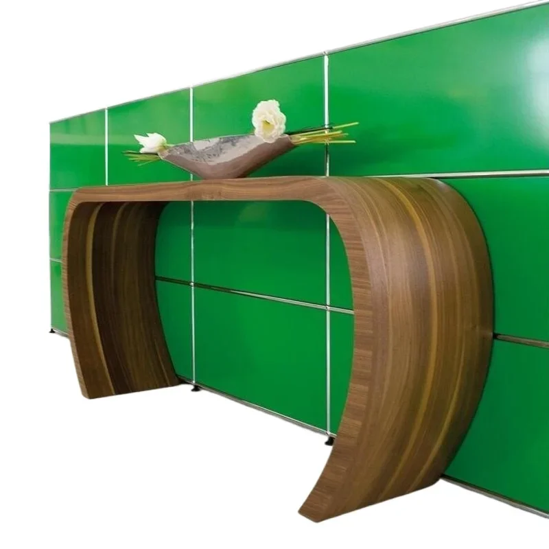 Silent Wind Ancient Entrance Platform, Solid Wood Bar Table, Walnut Pattern Italian Minimalism