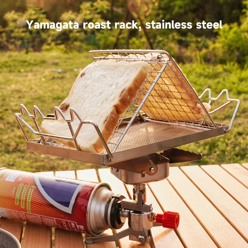 

Stainless Steel BBQ Grilling Rack Folding Barbecue Oven Roaster Stand Portable Barbecue Mesh For Campfires and Picnics