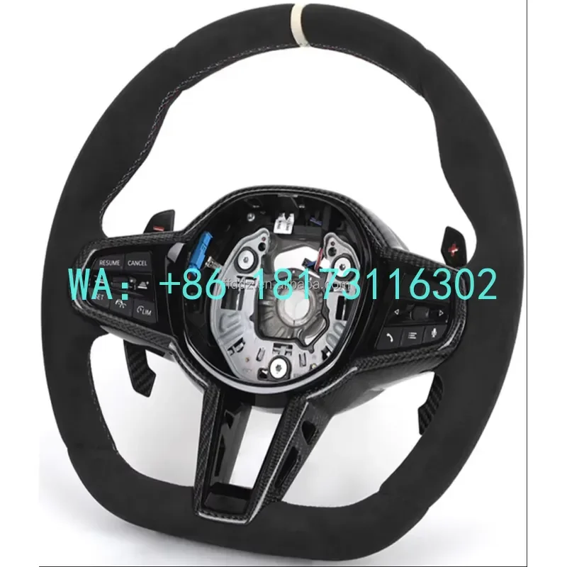 

China Plant 2026 Factory Custom Auto Parts LED Performance Carbon Fiber Steering Wheel 3 Series G20 G28 M340i 5 Series G