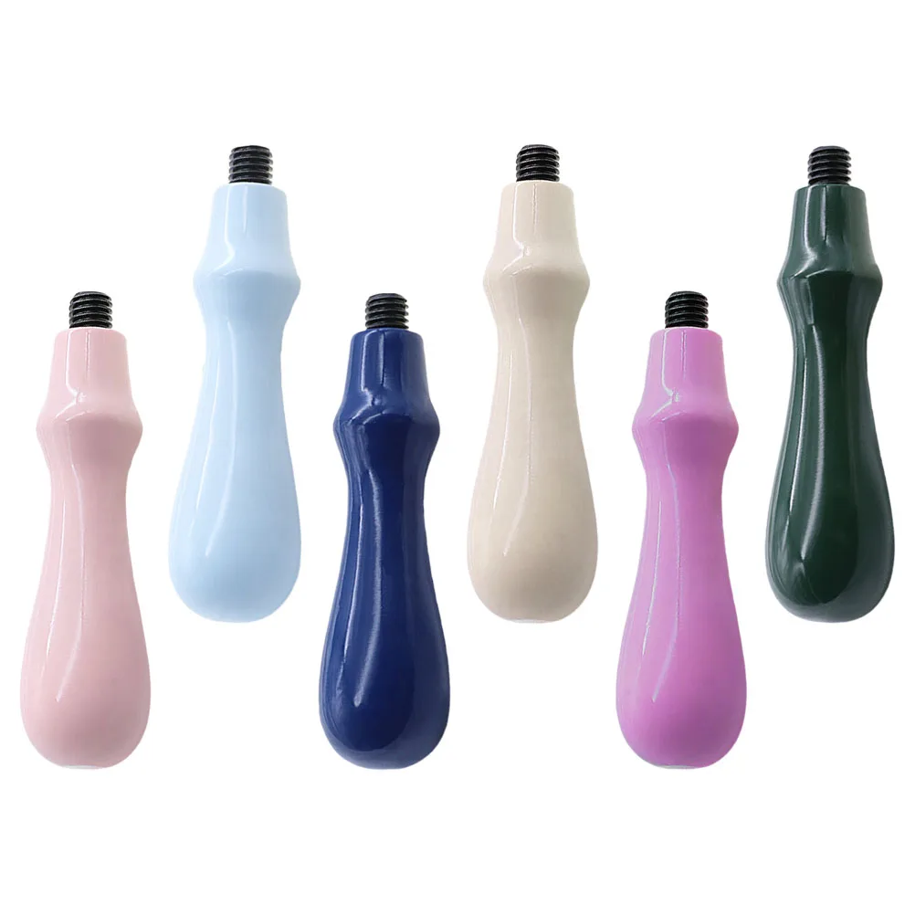 6 قطعة مقبض الختم إلكتروني ختم قبضة سكرابوكينغ الختام المغلفات Stamps مقبض خشبي ختم مقابض دعوة