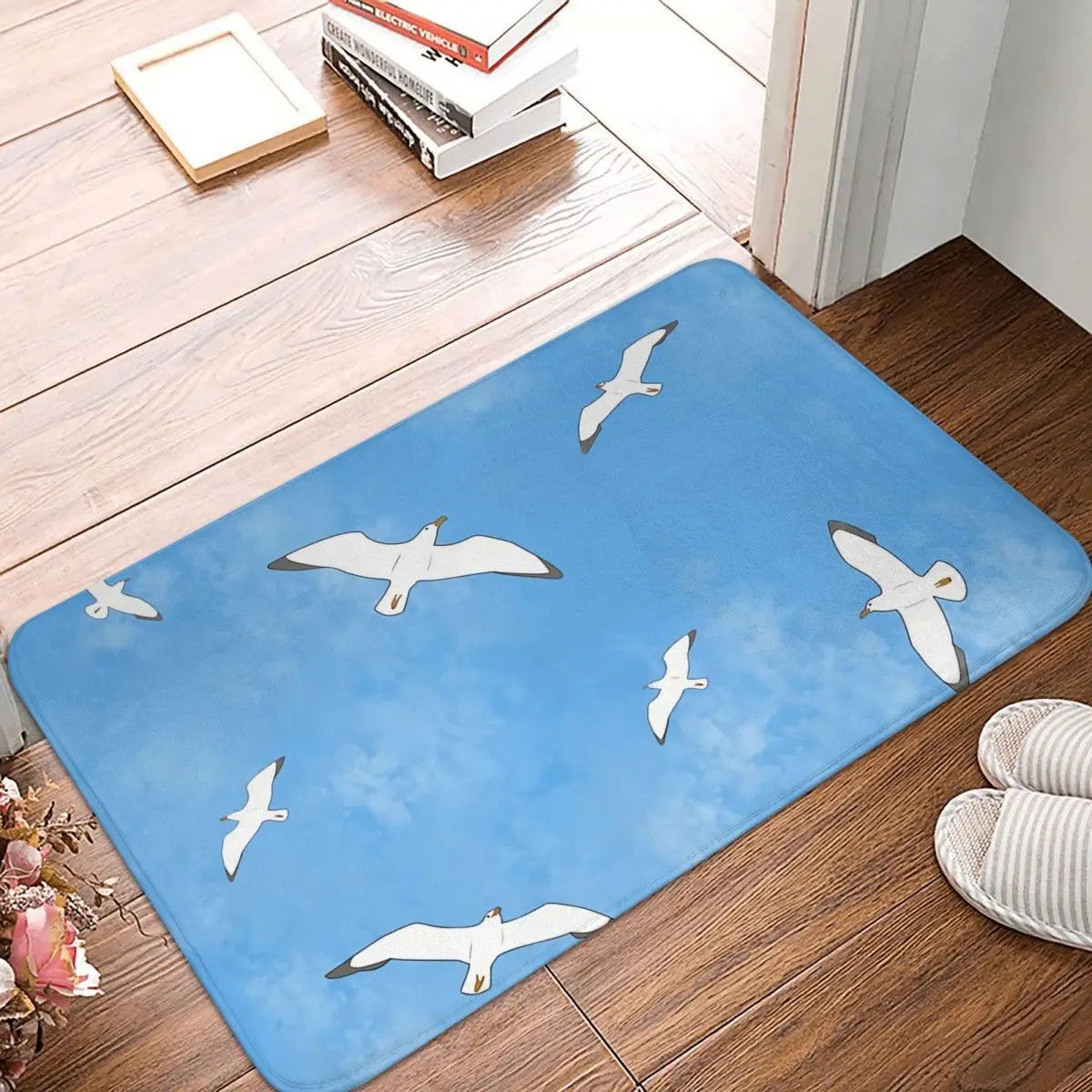 

Seagull Bath Mat Seagulls In The Sky Doormat Kitchen Carpet Outdoor Rug Home Decoration