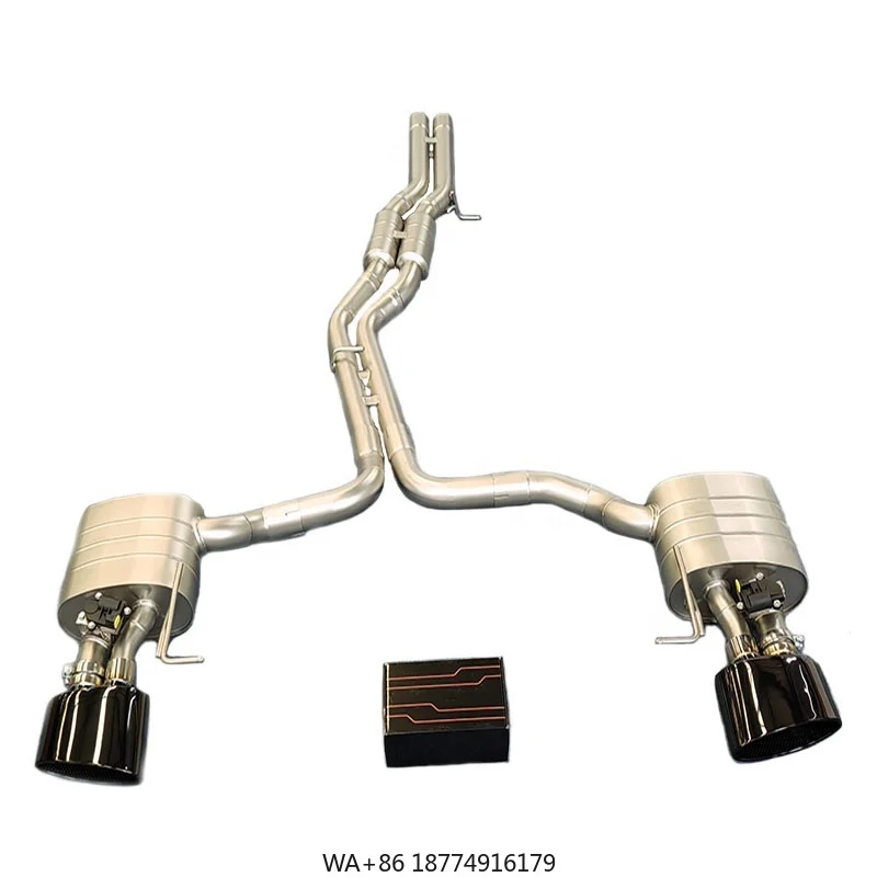 

Заводская цена выхлопной системы Catback для Rs6 Rs7 C7 C8 4.0t 2013-2024 Ss304 глушитель с клапаном спортивной выхлопной системы глянцевые черные наконечники
