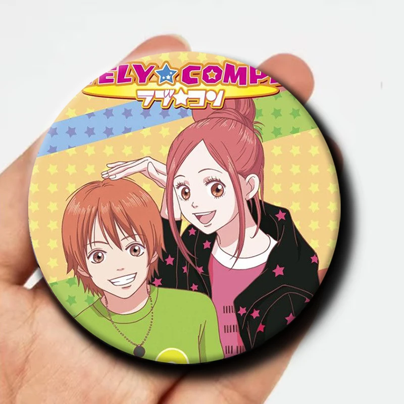 Koizumi Risa,Otani Atsushi Cartoon Badge Romance Anime Lovely Complex Brooch Backpack Bag Ornament