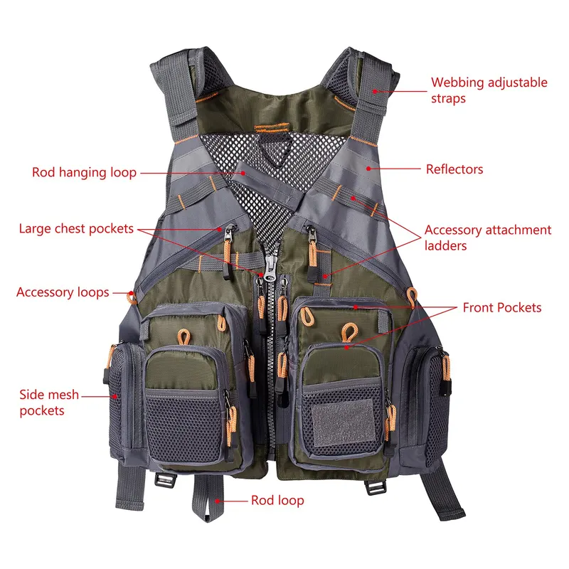 Colete de Pesca Bassdash Respirável Ajustável para e Esportes Outdoor — foto 3