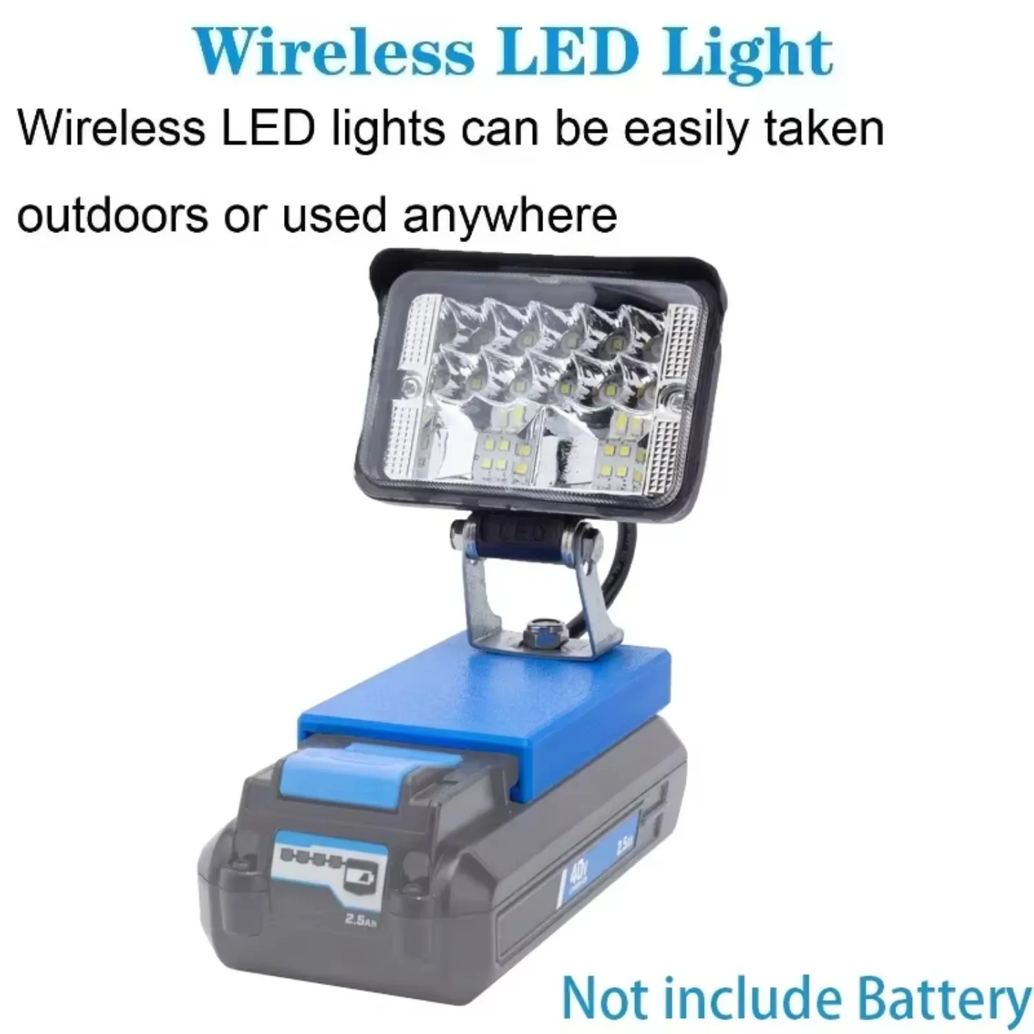 LED Portable Tool Light Is Suitable for HART 40v Lithium-ion Battery Flashlight Cordless LED Work Light Camping Travel Light