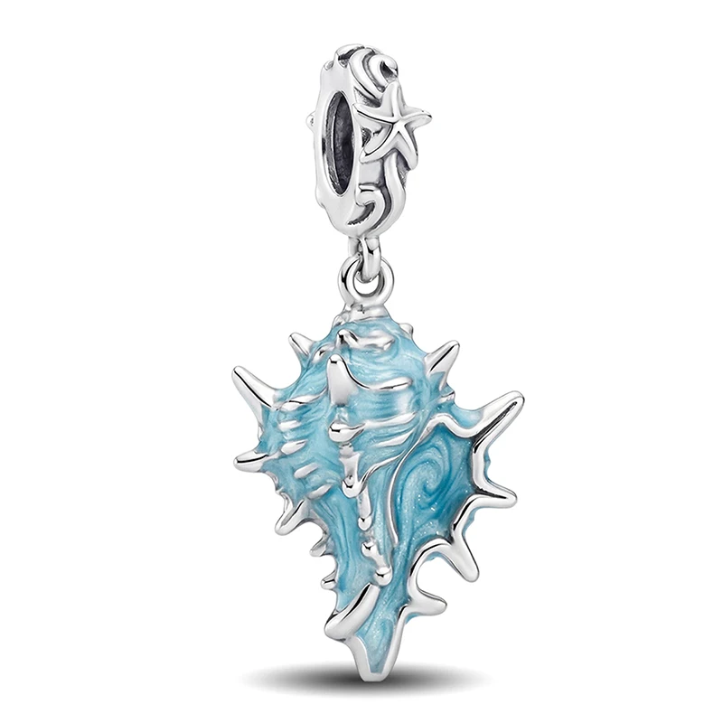 925 Sterling Silber Pinguin Muschel Heißluftballon Blaue Serie Charm-Anhänger für Armbänder DIY Hochwertiger Damenschmuck – Detail 19