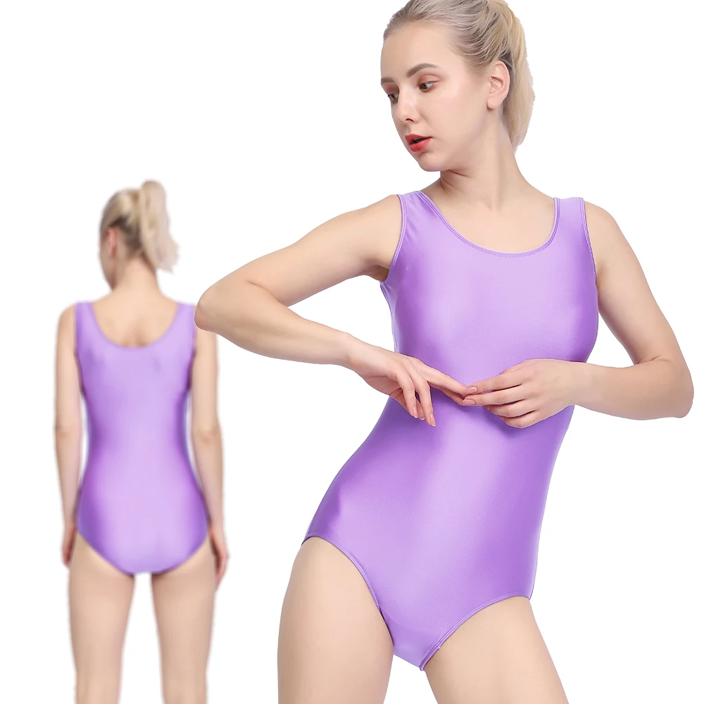 Damskie trykoty baletowe Tank Dance Wear kombinezony Playsuit bez rękawów elastan klasyczne body gimnastyczne kostiumy do fitnessu kostium