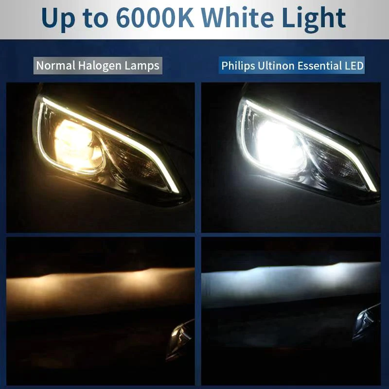 Philips LED H1 H3 H4 H7 H11 Ultinon Pro3101 12V/24V 6000K Bright White HB3 9005 HB4 9006 HIR2 9012 Auto Headlight LED Lamps