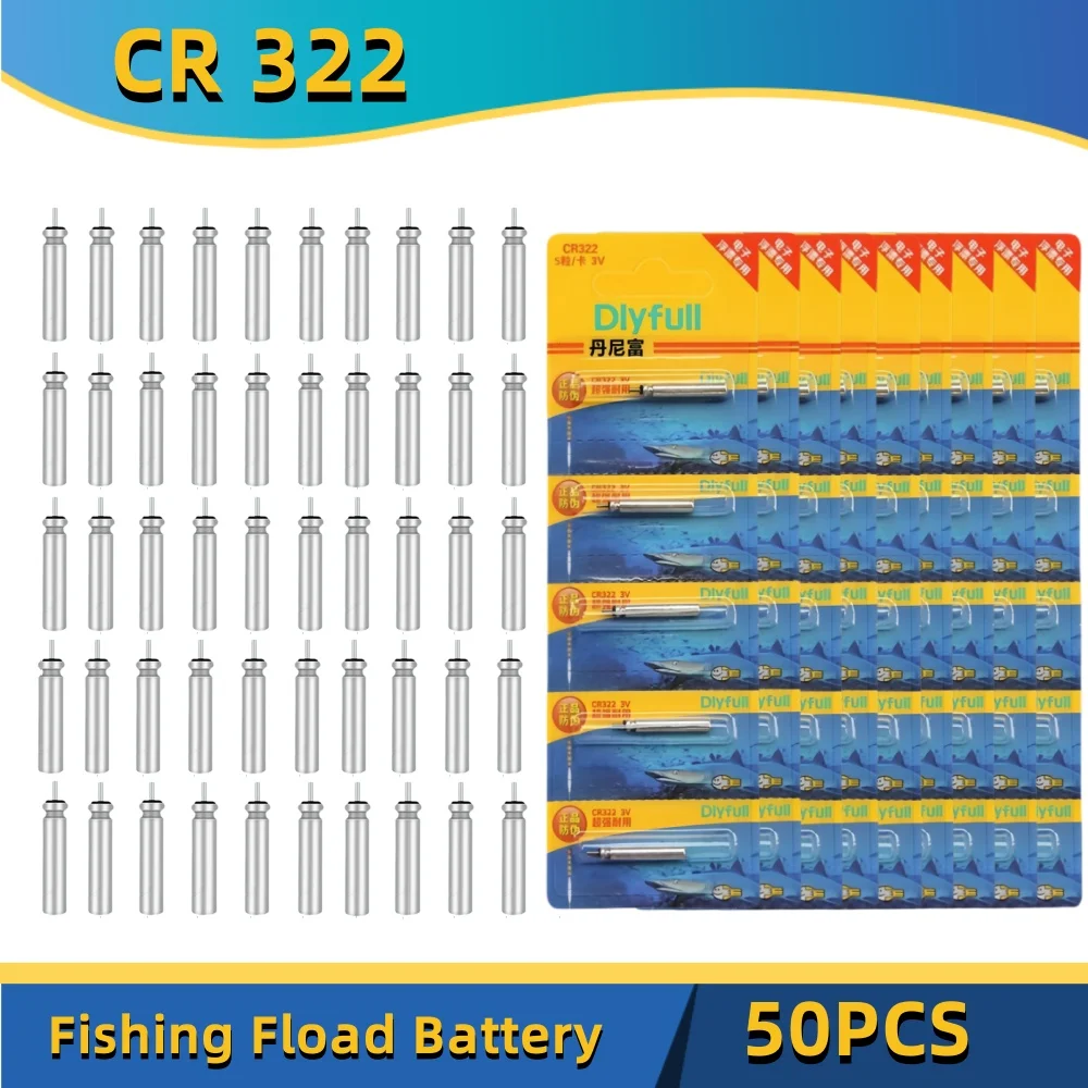 5-50 Uds CR322 batería luminosa flotador de pesca accesorios de pesca nocturna aparejos flotadores electrónicos baterías CR322