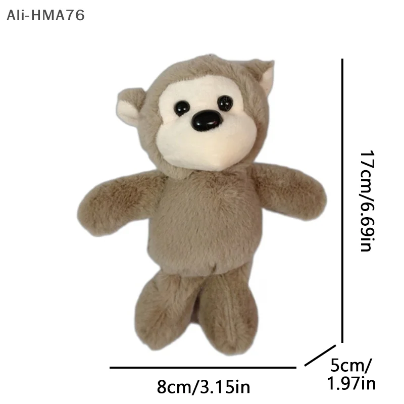 

2025 1Pc Soft Stuffed Cartoon Animal Monkey Bear Rabbit Turtle Plush Doll Keychain Toy for Children's Christmas Birthday Gift