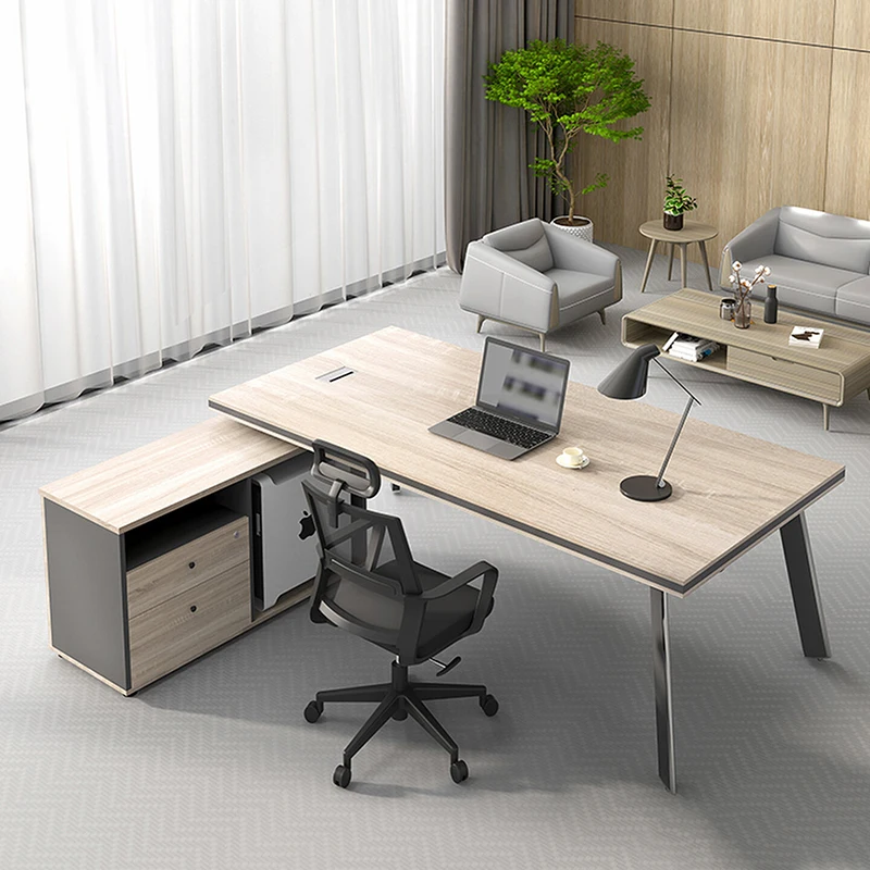 

Storage Wooden Office Desk Luxury Executive Minimalist Display Office Desk Aesthetic Modern Escritorio Oficina Lounge Furniture