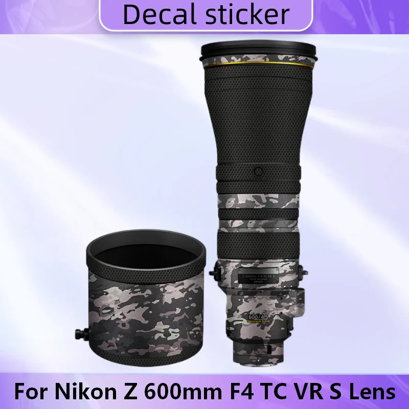 

Для Nikon Z 600 мм F4 TC VR S Наклейка на объектив Виниловая пленка для объектива Корпус Защитная наклейка Пальто для объектива NIKKOR Z 600 F/4 600/4