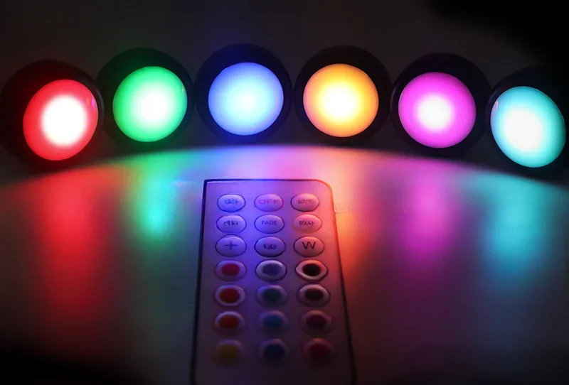 13-Color Remote Control Dimming Timing  Cross-border Color Cabinet Lighting Festive Atmosphere Press Sign-in Pat Light