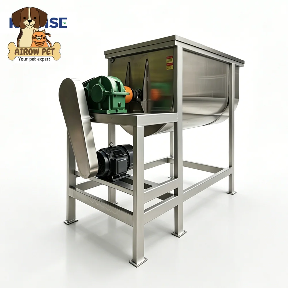 AIROW Feed Mixer Machine for Animal Feed Powder, Corn Meal, Bran and Premix Horizontal Mixing Work