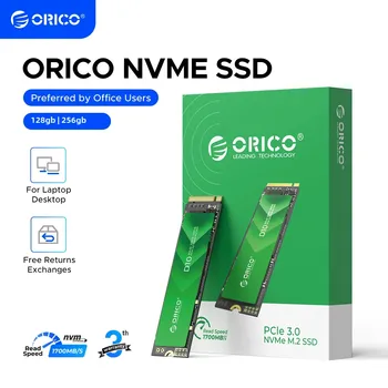 דיסק קשיח פנימי ORICO M.2 NVMe SSD PCIe3.0 במהירות 1700 מגהבייט לשנייה מפתח M 2280 256GB למשתמשים במשרד, תלמידים, מחשבים ניידים ושולחניים