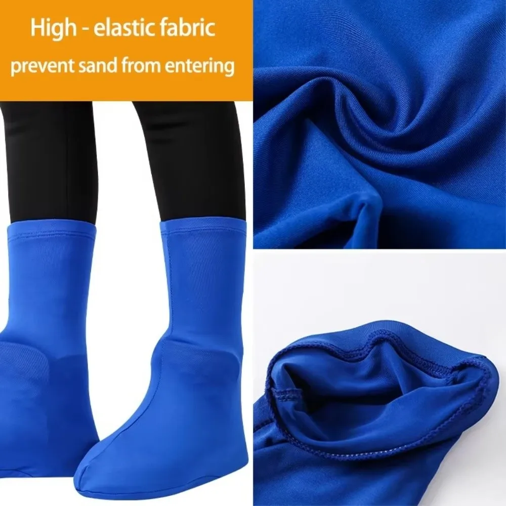 Reusable Full Foot Wrap Shoe Covers Elastic Wear-Resistant Sandproof Covers Breathable Anti-Slip Sole Overshoes Outdoor Hiking