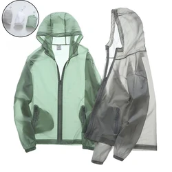 Sunscreen Suit Mens JacketSummer Ice Silk Breathable And Anti Thin Sports Windbreaker Jacket Jackets For Men