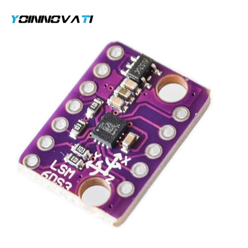 1PCS 10PCS GY-LSM6DS3 Accelerometer Gyro Embedded Digital Temperature Sensor Board SPI IIC I2C Interface Breakout Module LSM6DS3