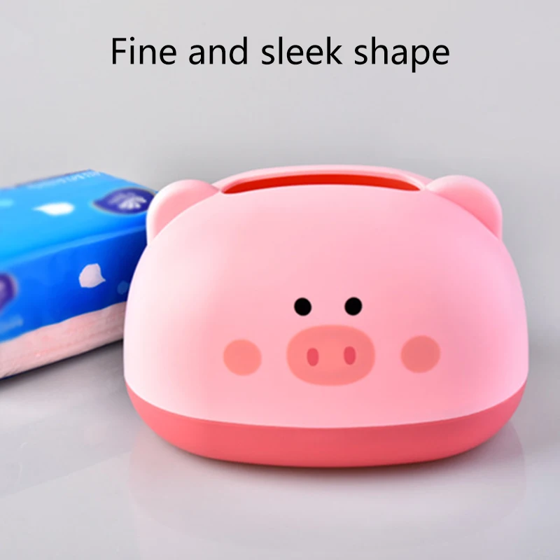 1Pc Napkin Holder Household Living Room Dining Room Creative Pig Storage Box Simple Storage Tissue Box