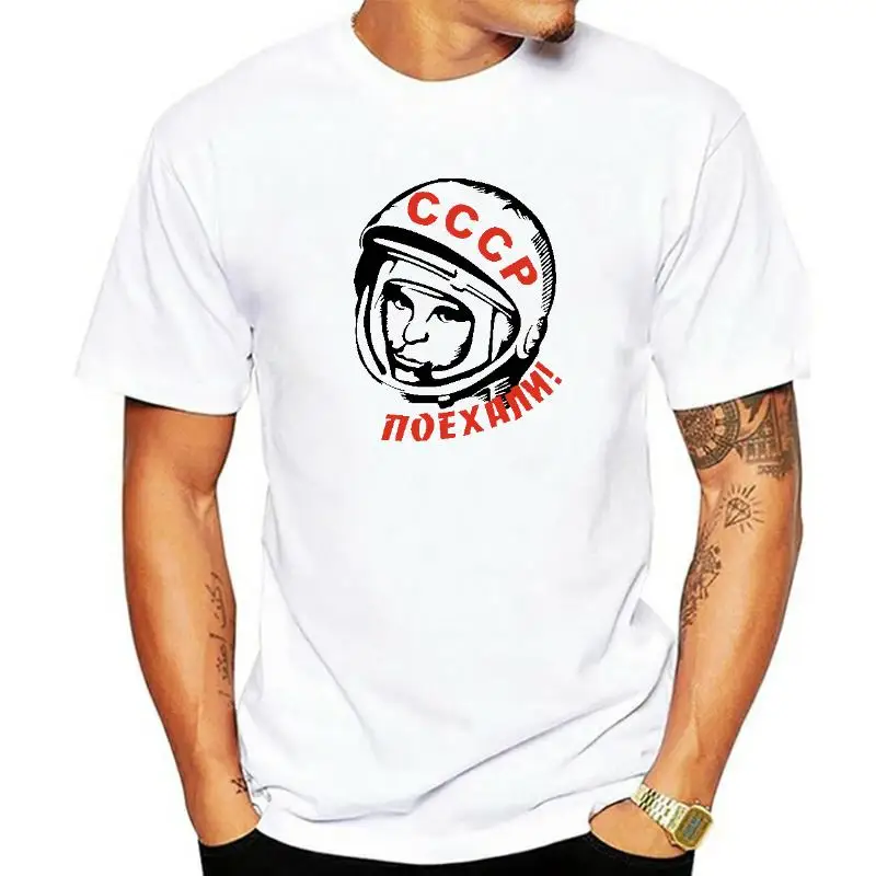 CCCP USSR Gagarin T Shirt New Design New Printed Short Sleeve Men's T-shirt Summer Cool O-neck Men Clothing HCP875