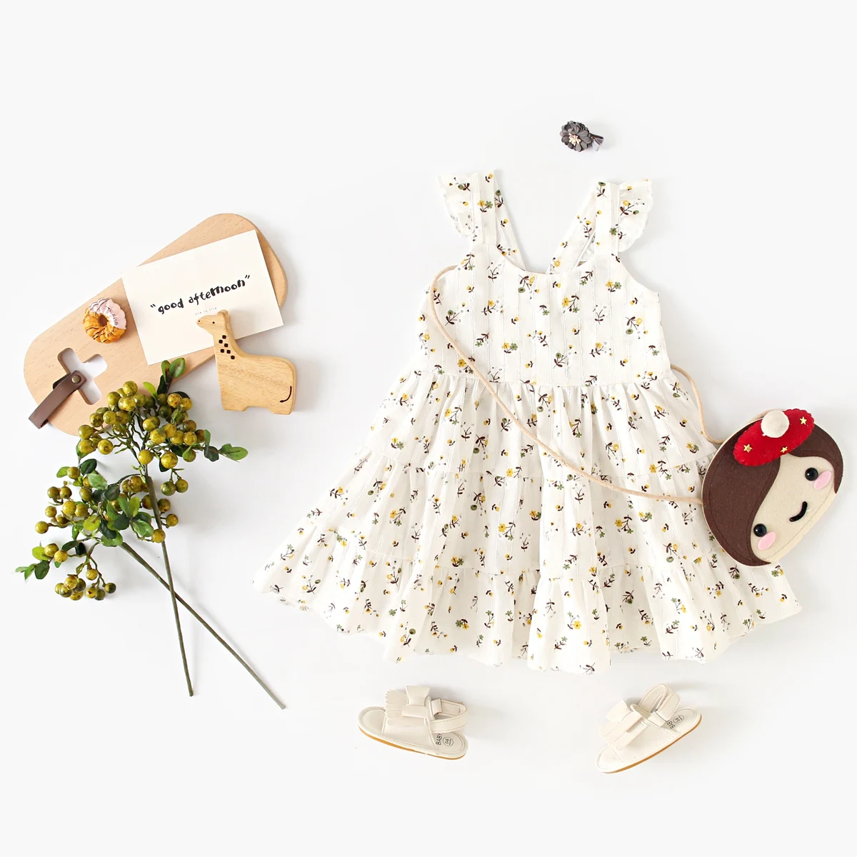 Sanlutoz Cute Flower Children Girls Dress Summer Sleeveless Baby Dress Casual
