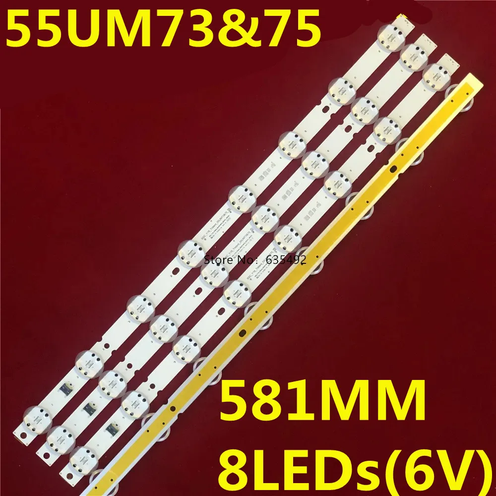 12PCS LED Strip 8lamp LIGT_Y19_55UM73/75 EAV64692001 55LG73CMECA 55LG75CMECA 55UM7300 55UM7340 55UM7400 55UM7450 HC550DQG-SLXL3