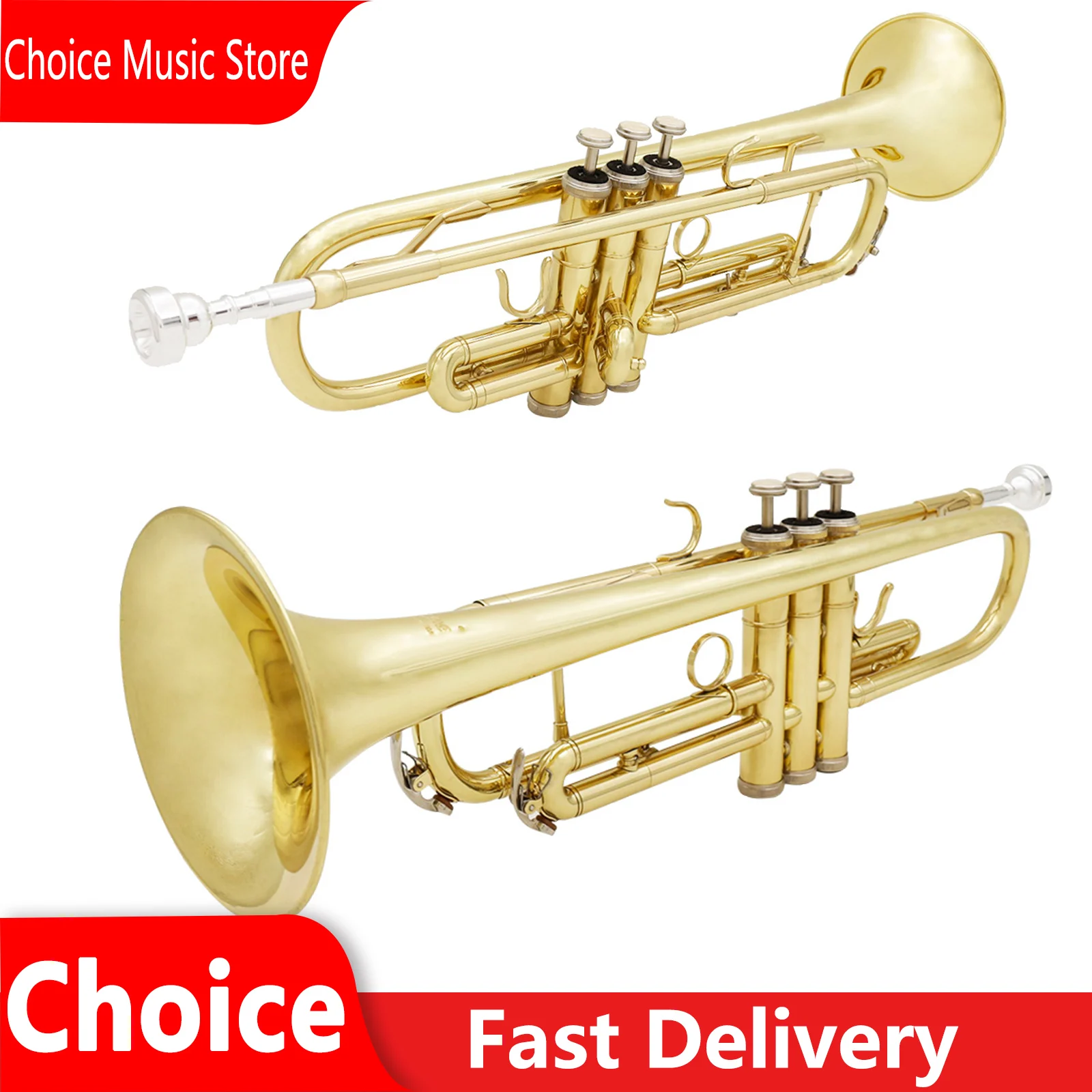 

Труба SLADE Bb (Си-бемоль) из латуни, золотистая, классическая, с монелевыми поршнями, профессиональный духовой инструмент с аксессуарами и сумкой